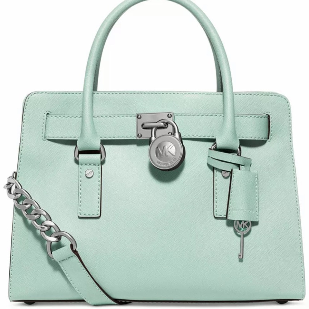 Michael Kors East West Hamilton Celadon Silver